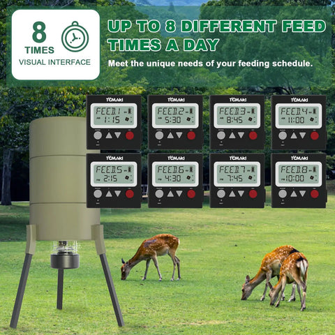 Digital Timer For Game Feeder And Deer Feeder Kit With Six Volt Or Twelve Volt Power, Eight Feeding Programs, Adjustable Motor