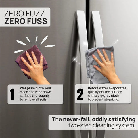 Stainless Steel Cleaning Cloths 8 Pack For Wiping Appliances And Surfaces With Just Water No Chemicals Safe For Food Prep Kids And Pets