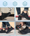 Lightweight Steel Toe Work Shoes For Men, Safety Sneakers Built To Handle The Grind With Cushioned EVA High Rebound Sole