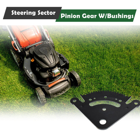 Steering Sector Pinion Gear With Bushings Replacement For D130 D140 D150 D160 D170 Tractors shown with lawn tractor