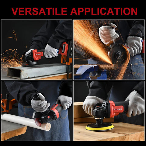 Cordless 21V Brushless Angle Grinder With 4-1/2 Inch Disc, Paddle Switch, Dual 4.0Ah Battery And Charger, Metal Cutting