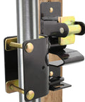 One Way Livestock Gate Latch Black Metal Farm Gate Lock For Cattle And Horses Built Tough Weatherproof Gate Latch installed