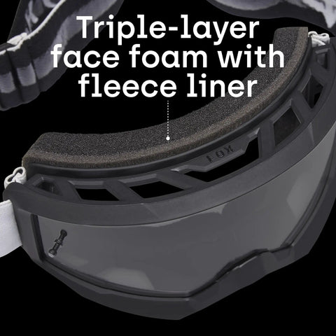 Top Shelf Dirt Bike Goggles Featuring Vls Interchangeable Lens System With Fleece Lined Triple Layer Foam And Scratch Resistant Lexan Lens Plus Third Tear Off Post For Sick Trail Visibility