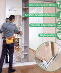 Sliding Closet Door Floor Guide For Bottom Track Systems Adjustable Steel Guides For Floor Screws Hardware Fits Three Quarters Inch To One And Three Eighths Inch Thick Doors Includes One Set With Two Screws Smooth Sliding And Easy Installation with installer adjusting closet door
