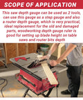Heavy Duty Aluminum Table Saw Height Gauge And Depth Gauge For Quick Alignment And Calibration On Saws Routers