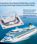 316 Stainless Steel Flush Lifting Handle And Recessed Door Pull With Mounting Screws For Boat Deck Hatch Floor Toolbox And Furniture 2.95 By 2.28 Inch Low Profile Recessed Pull 1 Pack over cruise ship