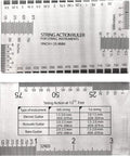 String action gauge from 4 Piece Guitar Luthier Tools Set With Notched Straight Edge, String Action Gauge, Fret Rocker, And Fret Leveling Beam.