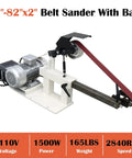 Built Tough Bench Belt Sander And Disc Grinder features smooth stepless speed shift with 1500W motor and base for stable use.
