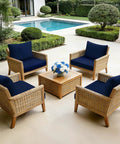 Outdoor Chair Cushions Set For Patio Furniture 22 By 22 Inch Deep Seat Cushion And 22 By 19 Inch Back Pillow With Removable Rain Resistant Covers