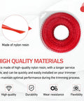 Beefy 0.095 Inch Trimmer Line, 250 Feet Red Weed Eater String For Milwaukee 2725-20, durable nylon resin spool shown