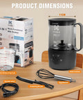 Cafe Quality Home Coffee Bar 350ml Milk Frother And Steamer With Four Modes For Hot And Cold Foam Durable Nonstick Design
