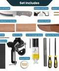 DIY Knife Making Kit For Men Gift Set With Complete Tools And Accessories, 440C Stainless Steel Blade, Bushcraft Ready Guide