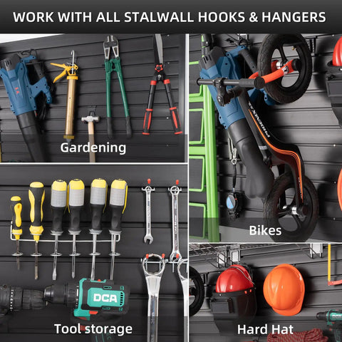 Heavy Duty Slat Wall Panels For Garage Tool Organization And Wall Mount Storage Systems With Slotted Racks Eight By Four Feet PVC Boards To Sort Your Gear And Keep The Shop Crisp