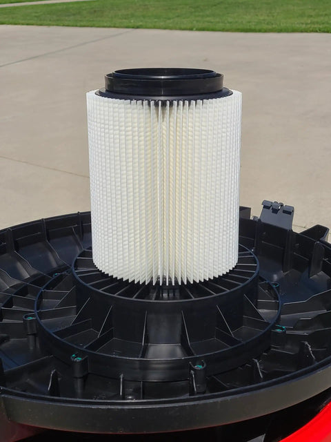 Replacement Vacuum Filter For Craftsman 17816 And Ridgid VF4000 Wet Dry Shop Vacs showcased on vacuum base