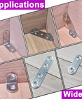 24 Pcs Corner And Flat Bracket Set Stainless Steel L Brackets For Wood Repair With Screws Rust Resistant Mending Plates In Use