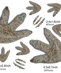 64 Piece Dinosaur Footprint Floor Decals Peel And Stick Dinosaurs Wall Tracks Stickers For Baby Nursery Bedroom Home Decor Removable Vinyl Footprints, displaying various sizes and styles.