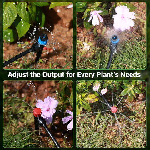 Close-up of the Upgraded 2026 Automatic Drip Irrigation Kit For Garden And Yard With Quick Connect PE Tubing and drip emitters.