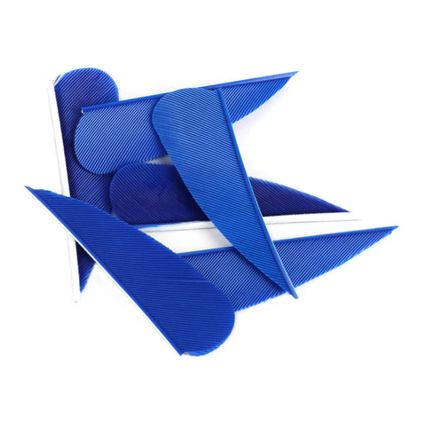 2 Inch Archery Fletching Feathers Dope Turkey Feathers Left Wing Right Wing Pack Of 50 For DIY Hunting Arrows Dark Blue Lightweight Balance