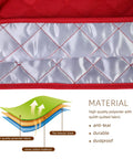 Interior of heavy duty stand mixer cover showing quilted lining, highlighting waterproof material and durability features.