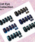 Cat Eye Gel Nail Polish Kit With UV LED Colors Vegan Cruelty Free HEMA Free Gentle On Natural Nails Set Of 6 10ml Shimmer Samples