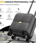 Underseat Carry On Luggage With Wheels For Easy Boarding TSA Approved Hard Shell Personal Item Lightweight Cabin Bag on cobblestones