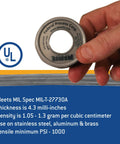 Heavy Duty Nickel PTFE Thread Seal Tape For Tough Plumbing Jobs Tight Seal On Gas Water Lines Stainless Steel Pipes, hand holding tape.