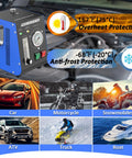 EVAP Smoke Machine Leak Tester With Built In Air Pump And Pressure Gauge Flow Meter Dual Mode Automotive Leak Detector For All 12V Cars And Motorcycles Detects Evap System Intake Crankcase Vacuum Turbo EGR And Exhaust Leaks, front view