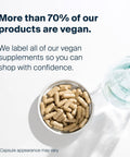 Lithium Orotate 5mg Vegan Brain Boost for Memory and Mood, Behavioral Health and Calm Vibes, Stress Balance, in a bowl next to a glass bottle
