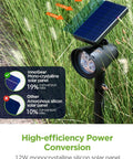 Solar Powered Outdoor Landscape Spotlight Set Of 4 Waterproof Security Lights With Adjustable Angles in grassy yard