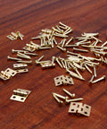 24 Pack Mini Brass Hinges 180 Degree Rotation For Jewelry Box Cabinet DIY Projects With Mounting Nails Golden Durable 10x8mm Hardware