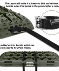 Recovery Traction Tracks Tire Ladder For Off Road Sand Snow Mud 4WD Olive with nylon strap and buckle for self rescue
