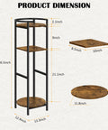 36.5 Inch Tall Freestanding Water Dispenser Stand With Multi Level Shelves For 1 To 5 Gallon Jugs Ceramic Water Bottle Holder Brown with dimensions and shelf sizes