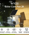 No Sweat Solar Security Camera Captures Crisp 2k Video Completely Wire Free Outdoor build with solar panel mounted on wood.