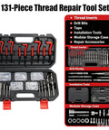 Metric Helicoil Kit For Auto And Industrial Repairs, Pro Grade Quick Fix Strength Inserts To Restore Damaged Threads, set in black case