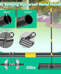 Foldable Lawn Leveling Rake With 30x10 Inch Ground Plate And 72 Inch Adjustable Handle displayed in a garden setting