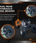 Beast 72V Peak 10.8kW Brushless Electric Off Road Go Kart With Shaft Drive, showing dual hydraulic rear discs for teens and adults