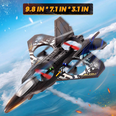 Kids Drones For Beginners 2.4 GHz RC Plane Remote Control Airplane And Helicopter Hybrid with 360 Degree Flips and LED lights