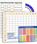 Dry Erase Multiplication Chart Whiteboard 11 By 14 Inches Double Sided Times Table For Classroom And Home Kid Friendly Reusable
