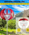 100W 12V 5 Blade Wind Turbine Generator Kit With Controller Portable Windmill Power Generator for home and camping, red blades
