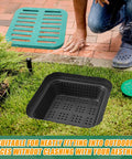 Heavy Duty Square Catch Basin Kit With Grate Debris Basket For Yard Drainage French Drains 15 by 15 by 15 Inches installed in lawn