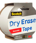 White Dry Erase Tape 1.88 Inch Wide By 5 Yard Length 6 Pack Peel And Stick Writable Label Tape for Home Office School Crafts