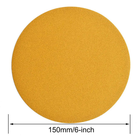 6-Inch No-Hole Hook And Loop Sanding Discs 180 Grit For Automotive And Woodworking, Random Orbital Sandpaper, product image.