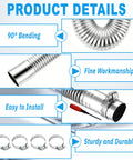 39.3 Inch Stainless Steel Exhaust Hose Kit with 1 Inch Flexible Pipe, 4 Clamps, and Screwdriver, Product Details