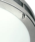 Close-up of 16 Inch LED Flush Mount Ceiling Light Dimmable 23W, 1610 Lumens, 5000K Bright Daylight, Brushed Nickel Round Fixture