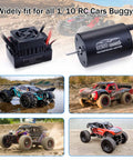 Waterproof Brushless Motor And ESC Combo For 2S LiPo, 3650 3900KV Sensorless Motor With 60A ESC For 1/10 Scale RC Cars And Trucks