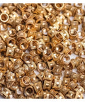 Brass Heat Set Inserts Kit With Knurled Threaded Nuts For 3D Printing Furniture And DIY Fasteners 220 Pieces close-up view