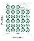 Image of EZ Aim IBS Rimfire Paper Shooting Targets 14x17 Inch, 25 Targets Per Sheet, 25 Pack Green White, Official IBS Rimfire Target