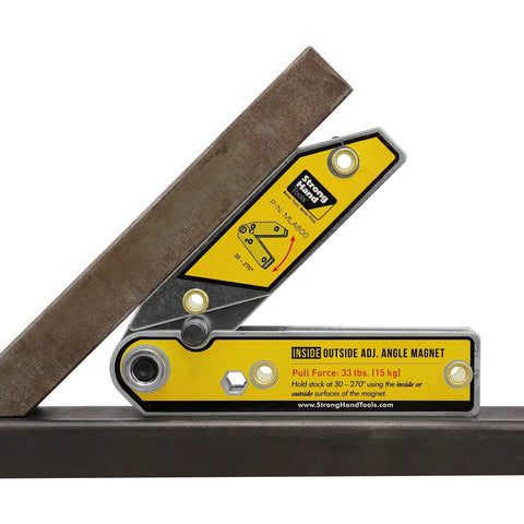 Strong Hand Tools MLA600 adjustable angle magnetic welding square with inside/outside magnets, 6-inch size