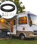 RV Toilet Seal Replacement Kit For 300 310 320 Series Toilets, Gasket And Flange Seal With Bolts Nuts And Washers Included For Leak Free RV Bathroom Upgrade, black ring and hardware