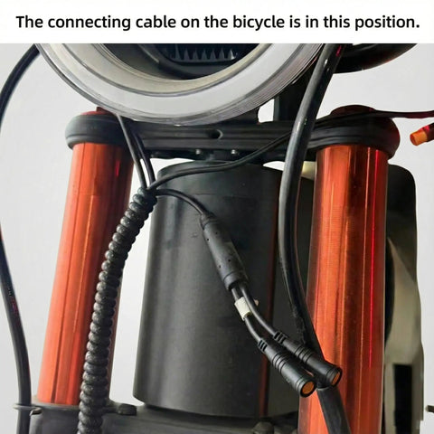 Ring Shaped Headlight With Built In Horn Control For Electric Bicycles, no fuss plug and play design, easy mounting with cables